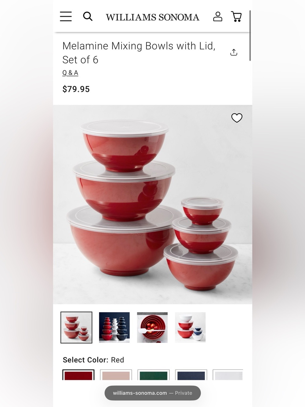 William Sonoma Mixing Bowl Set with Lids - Home Dining